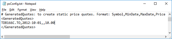 Generated quotes setup